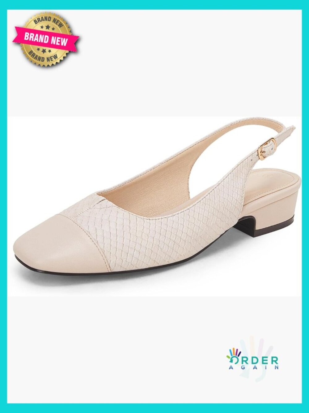 Slingback Low Heels Chunky Block Heel Closed Toe Comfort Office Dress Pumps